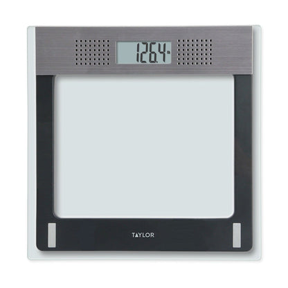 Taylor Talking Digital Bathroom Scale, Clear Glass, 440 Lb. - view 3
