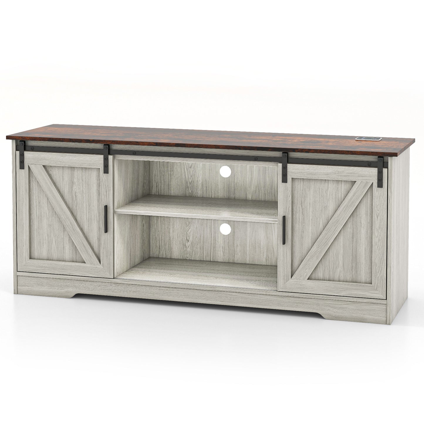 TV Stand for 65 Inch TVs Media Console Table for Living Room-Gray