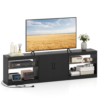 TV Stand for TVs up to 85 Inches LED Entertainment Center with Power Outlets-Black