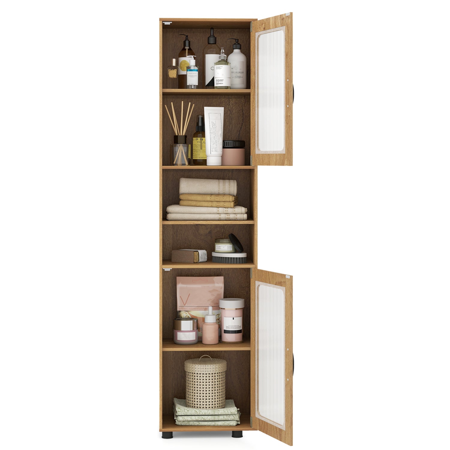 Tall Bathroom Storage Cabinet 67 Inches Freestanding Storage Organizer