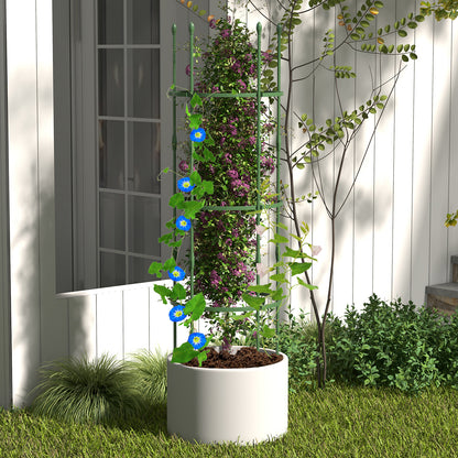 3-Pack Garden Trellis 40 Inch Tall Plant Support Stands with Clips and Ties-M
