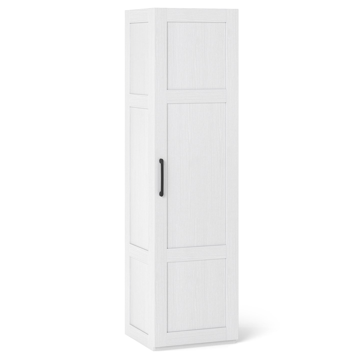 Tall Storage Cabinet with 4 Storage Shelves for Bathroom Living Room-White