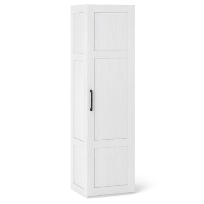 Tall Storage Cabinet with 4 Storage Shelves for Bathroom Living Room-White