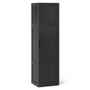 Tall Storage Cabinet with 4 Storage Shelves for Bathroom Living Room-Black