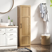 Tall Storage Cabinet with 4 Storage Shelves for Bathroom Living Room-Natural
