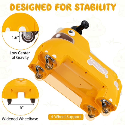 Toddler Ride on Toy Walking Sliding Car with Lights and Music-Yellow