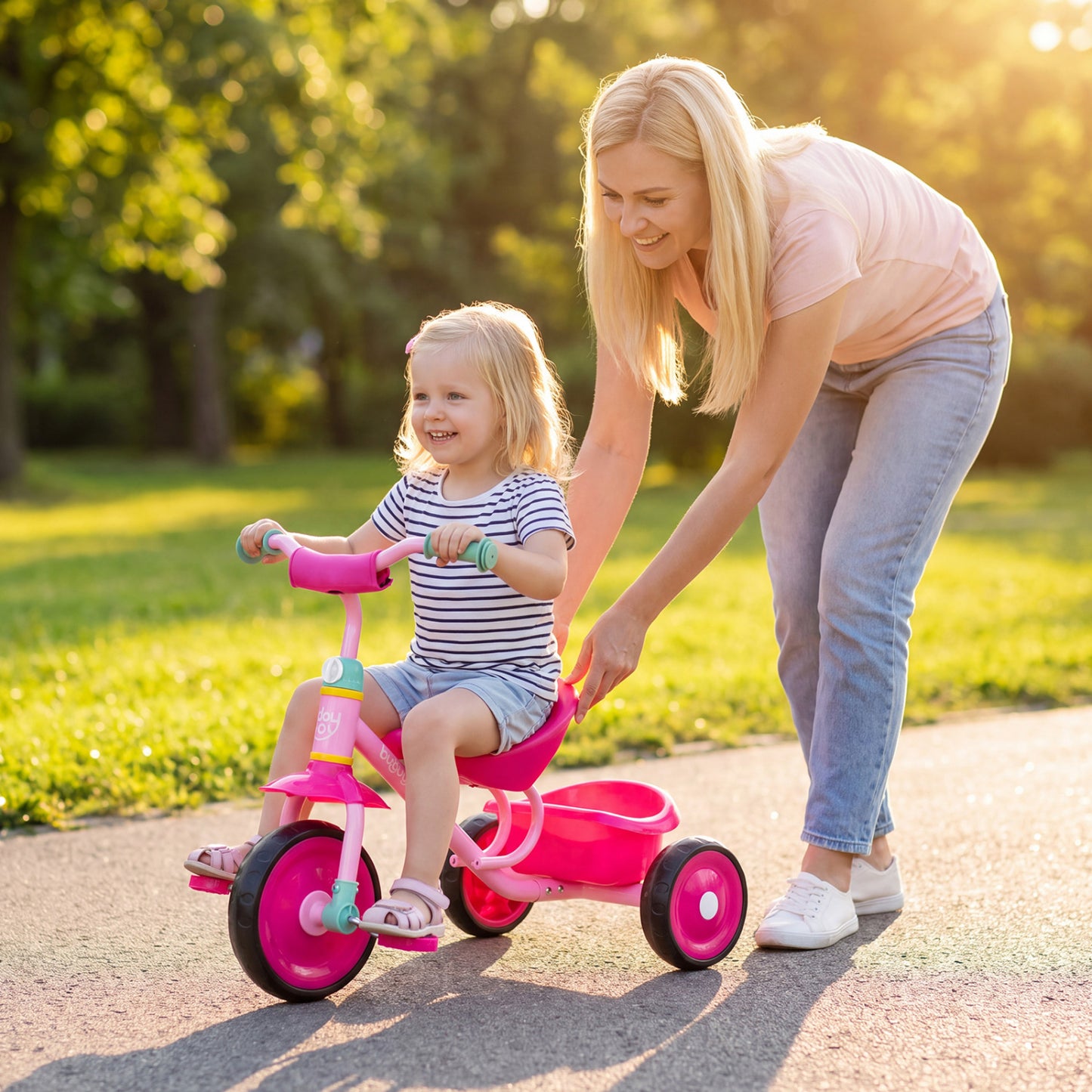 Toddler Tricycle with Storage Basket for Ages 2-5
