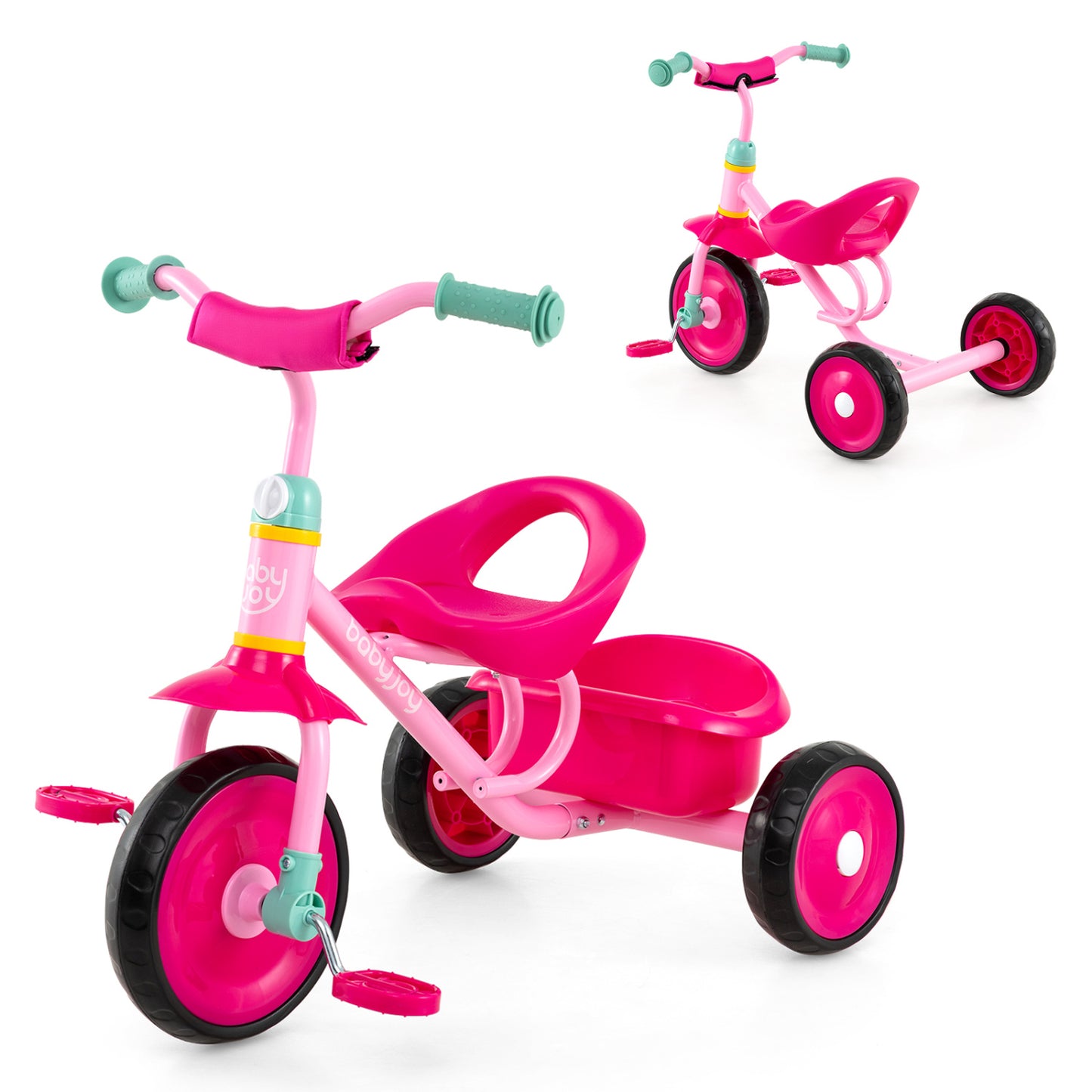 Toddler Tricycle with Storage Basket for Ages 2-5
