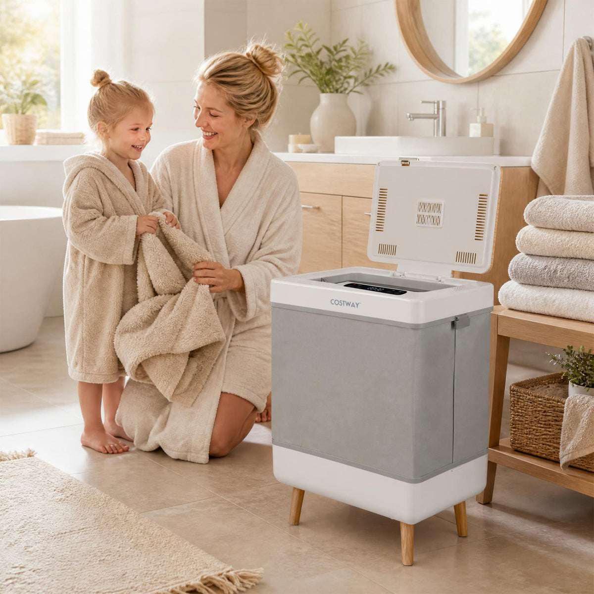 Foldable Towel Warmer Bucket with Auto Shut-Off - 9.5 Gallon