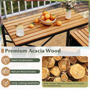 2-in-1 Transforming Picnic Table and Chairs Set with Storage