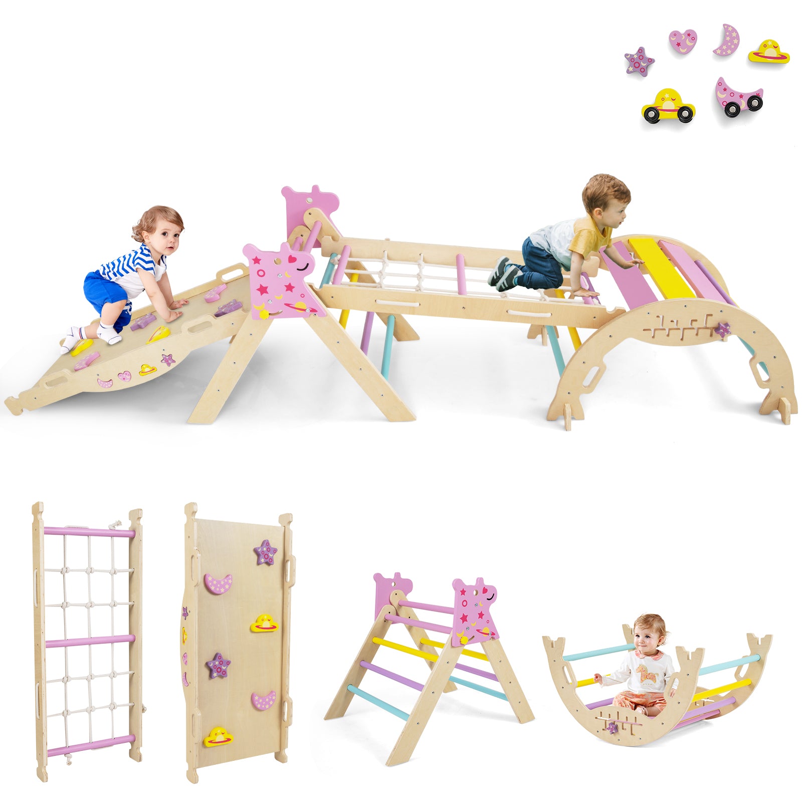 Triangle Set 8-in-1 Foldable Baby Climbing Toys Unicorn Theme