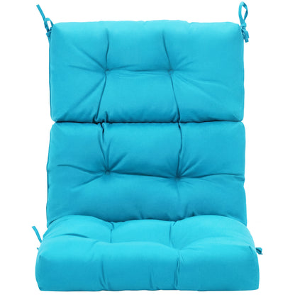 Tufted High Back Patio Chair Cushion with Ties - Turquoise
