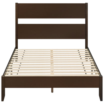 Full Bed Frame with Headboard and Solid Wood Legs