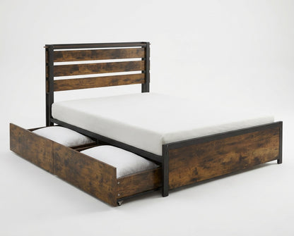 Twin Bed Frame with 4 Large Storage Drawers – Space