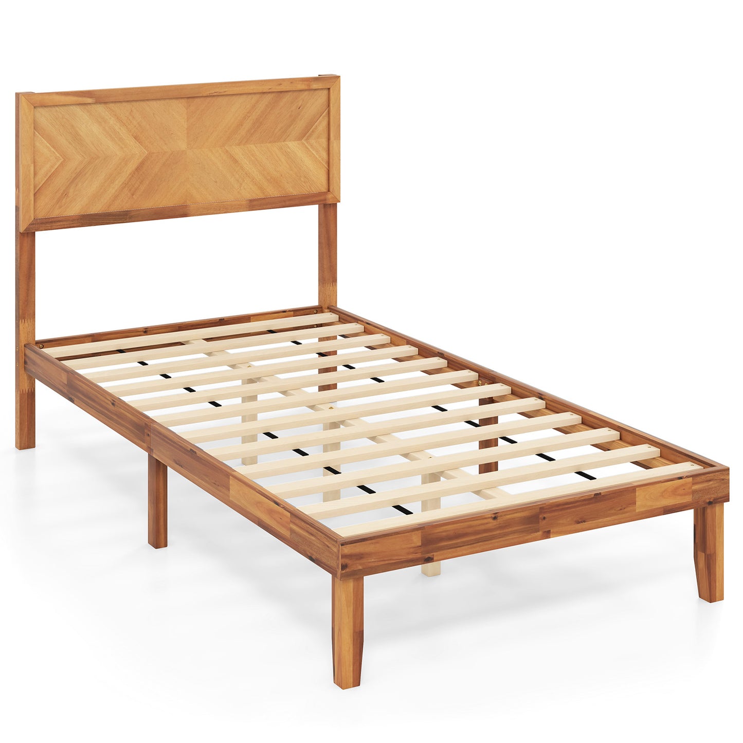 Twin/Full/Queen Size Bed Frame with Headboard and Storage Space-Twin Size - Twin Size