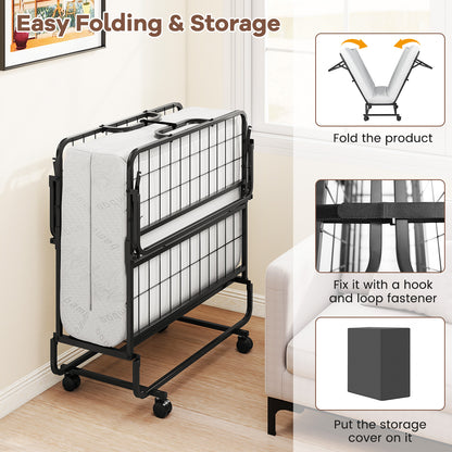 „ÄêFree $29 Pillow with Bed Purchase„ÄëTwin Size Folding Bed with 5 Inch Mattress