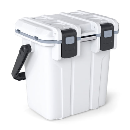 Ultra-Light Injection Molded Cooler 21 QT Hard Ice Chest-White