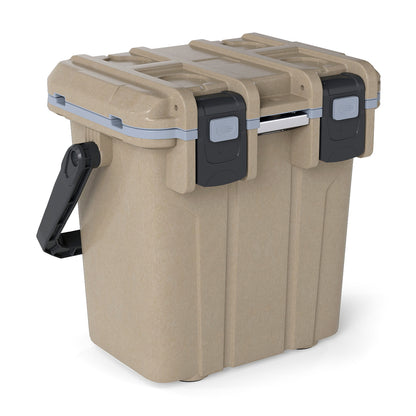 Ultra-Light Injection Molded Cooler 21 QT Hard Ice Chest-Coffee