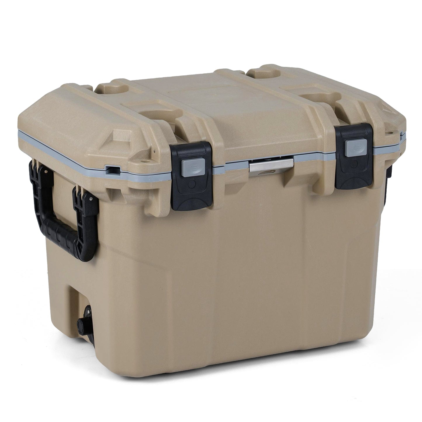 Ultra-Light Injection Molded Cooler 53 QT Hard Ice Chest-Coffee