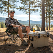 Ultra-Light Injection Molded Cooler 53 QT Hard Ice Chest-Coffee