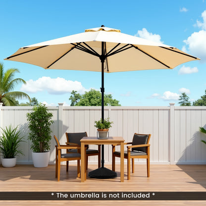 Outdoor Umbrella Base with Shell Texture - Water & Sand Fill