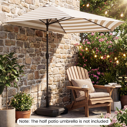 Umbrella Base for Half Patio Umbrellas 48.5 lbs Water & Sand Fillable Umbrella Stand