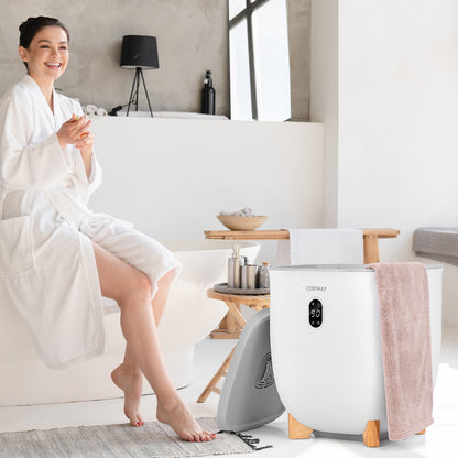 20L Towel Warmer Bucket with PTC Air Heater for Rapid and Even Heating-White