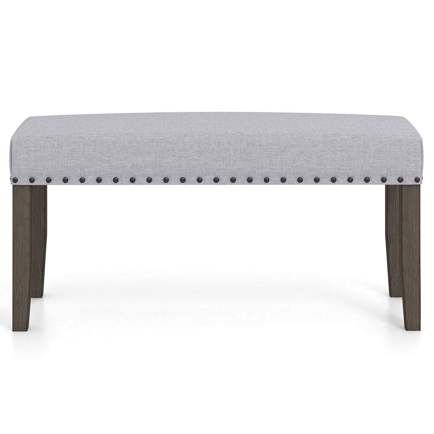 42.5 Inch Upholstered Entryway Bench End of Bed Bench-Gray