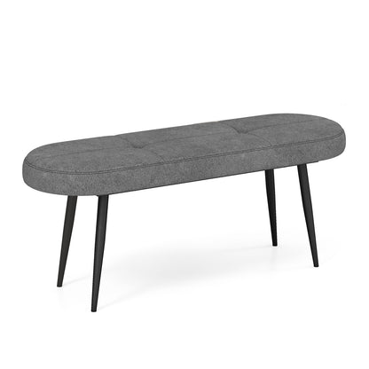 47 Inch Upholstered Entryway Bench with Heavy-duty Metal Frame