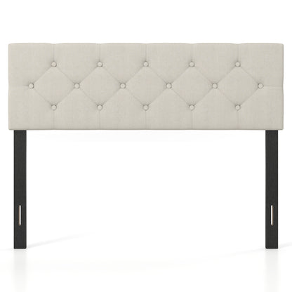 Upholstered Tufted Headboard Queen/Full Size with Adjustable Legs