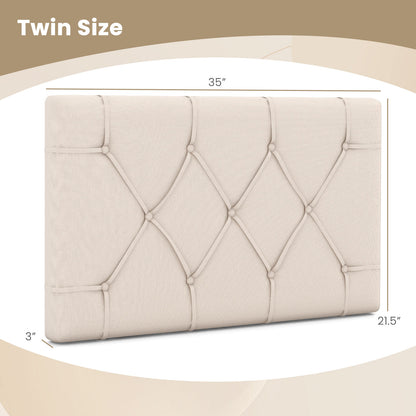 Upholstered Headboard for Twin Size Bed with Fabric Upholstery