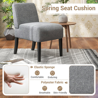 Upholstered Living Room Chair with Rubber Wood Legs