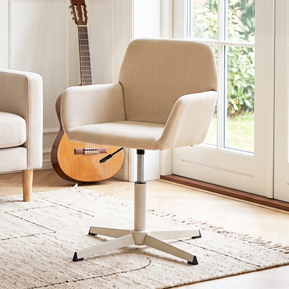 Swivel Vanity Chair with Adjustable Height and Back Support