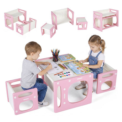 Versatile Kids Table and Chairs Set for Toddlers Ages 1-5