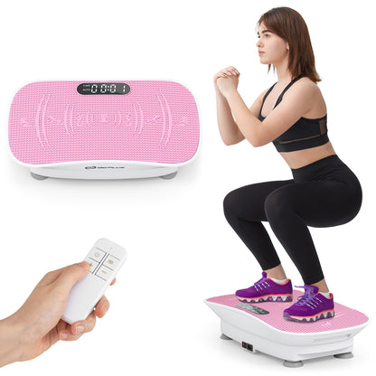 Vibration Plate Exercise Machine for Lymphatic Drainage and Weight Loss with 10 Speed Intensities-White