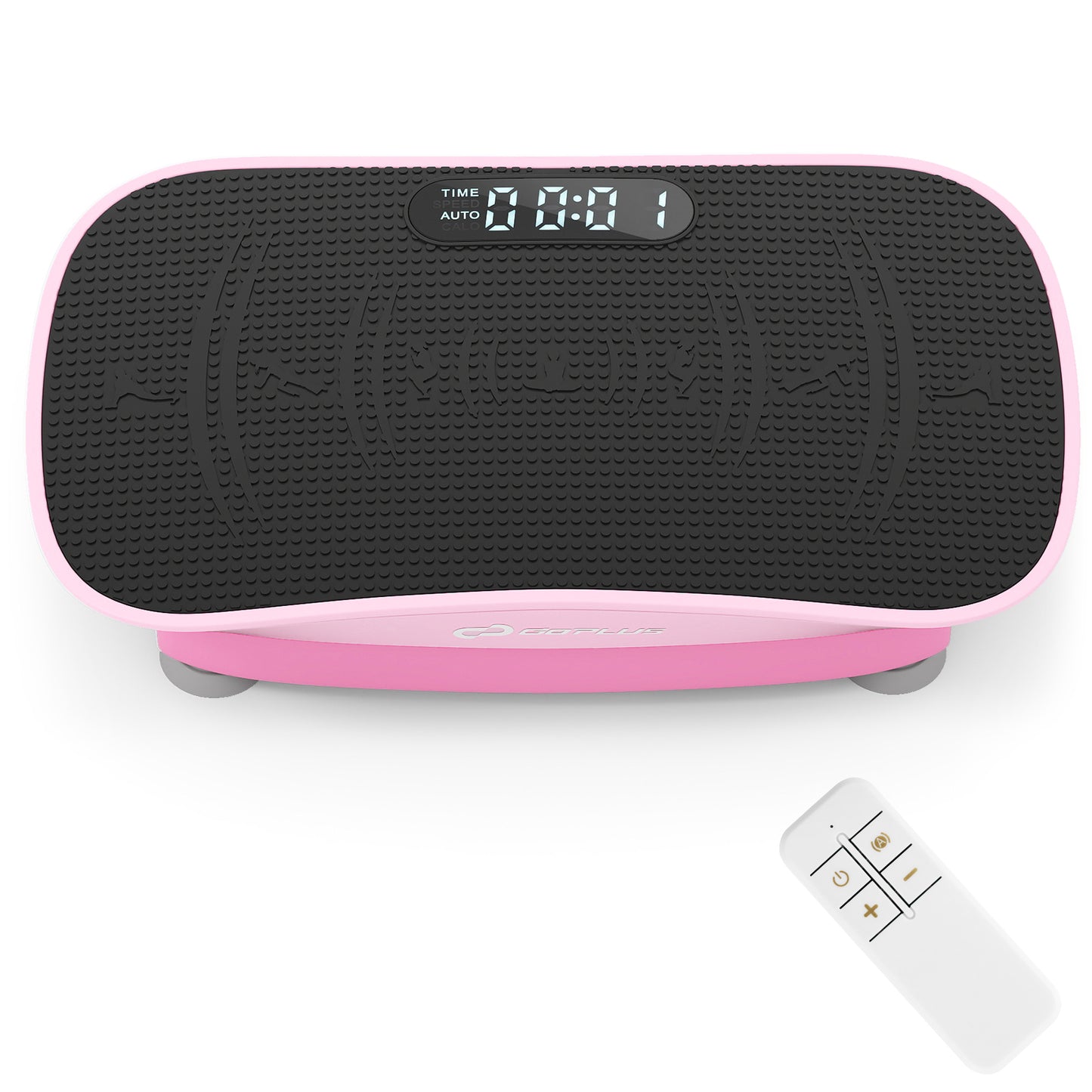 Vibration Plate Exercise Machine for Lymphatic Drainage and Weight Loss with 10 Speed Intensities-Pink