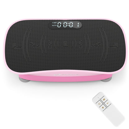 Vibration Plate Exercise Machine for Lymphatic Drainage and Weight Loss with 10 Speed Intensities-Pink