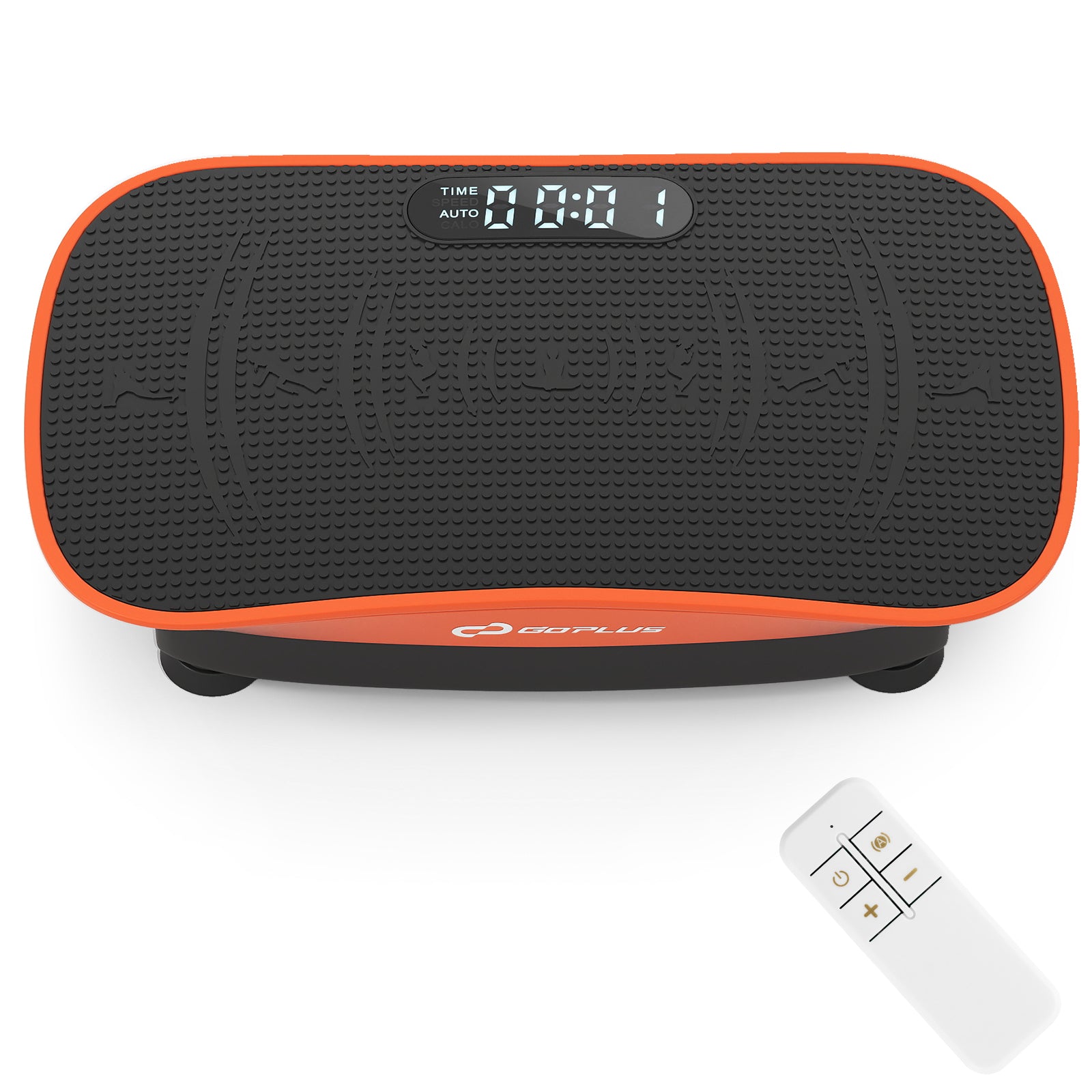 Vibration Plate Exercise Machine for Lymphatic Drainage and Weight Loss with 10 Speed Intensities-Orange