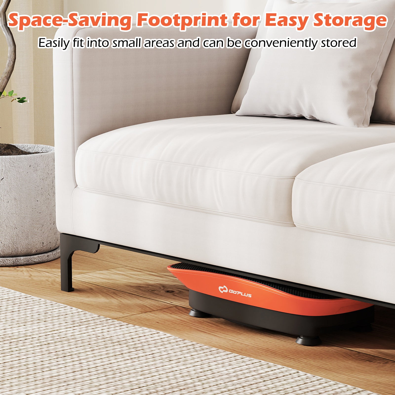 Vibration Plate Exercise Machine for Lymphatic Drainage and Weight Loss with 10 Speed Intensities-Orange
