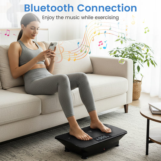 Vibration Plate Exercise Machine with Gravity Sensor for Home-Black