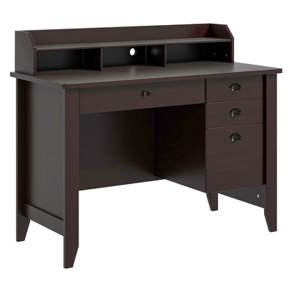 Computer Desk PC Laptop and Writing Table Workstation -Black - Brown