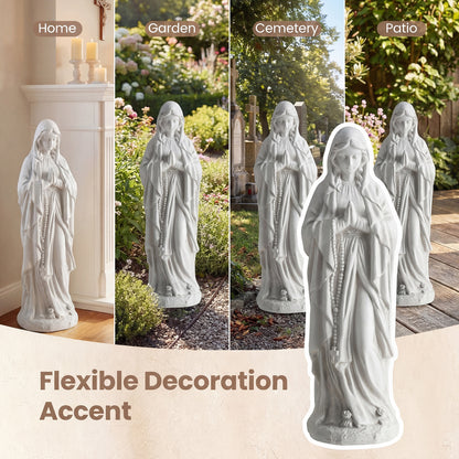 Virgin Mary Statue 29.5 inch Tall Outdoor Religious Sculpture