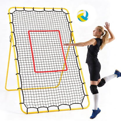Volleyball Rebounder Net with 4 Adjustable Angles