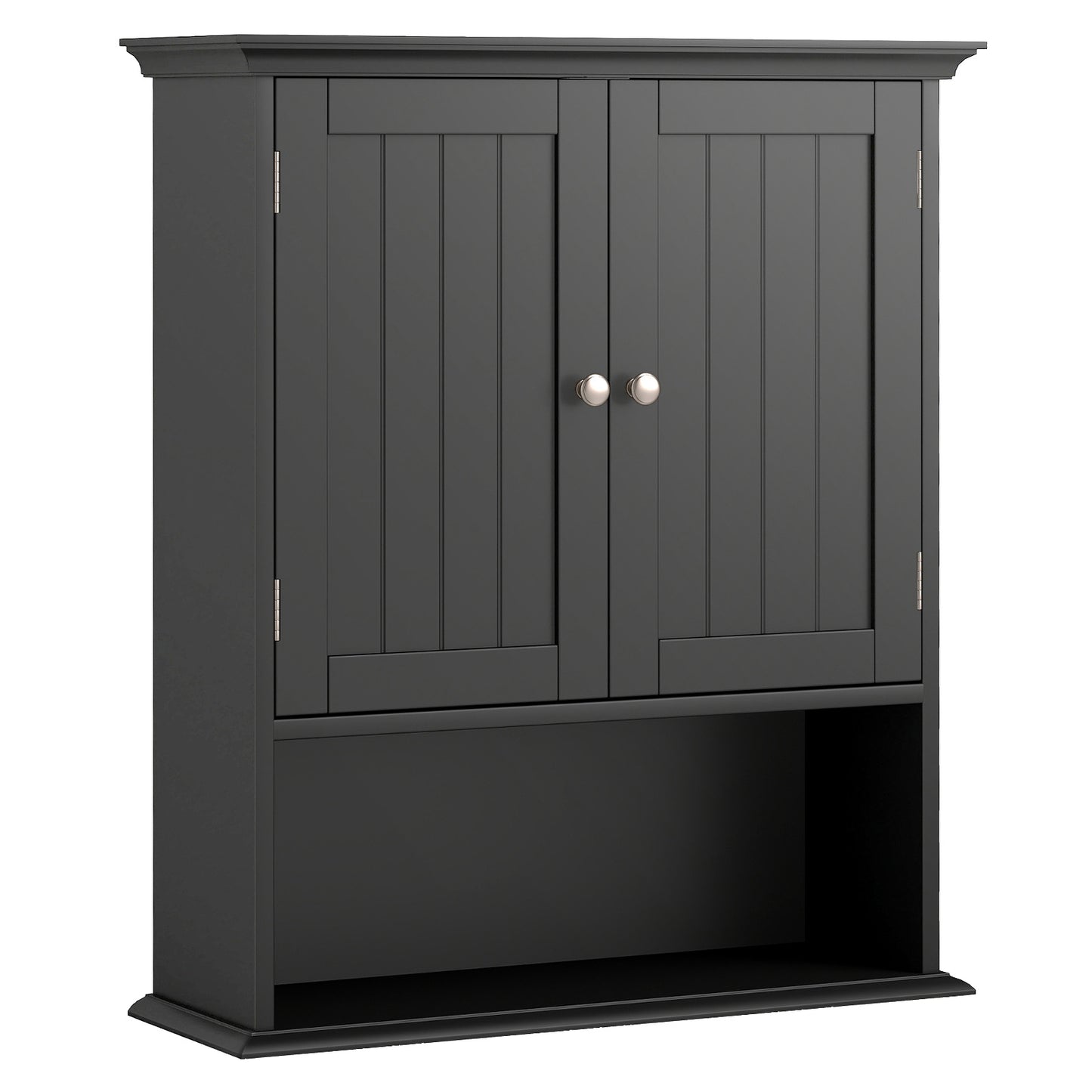 Wall Mount Bathroom Cabinet Storage Organizer with Doors and Shelves