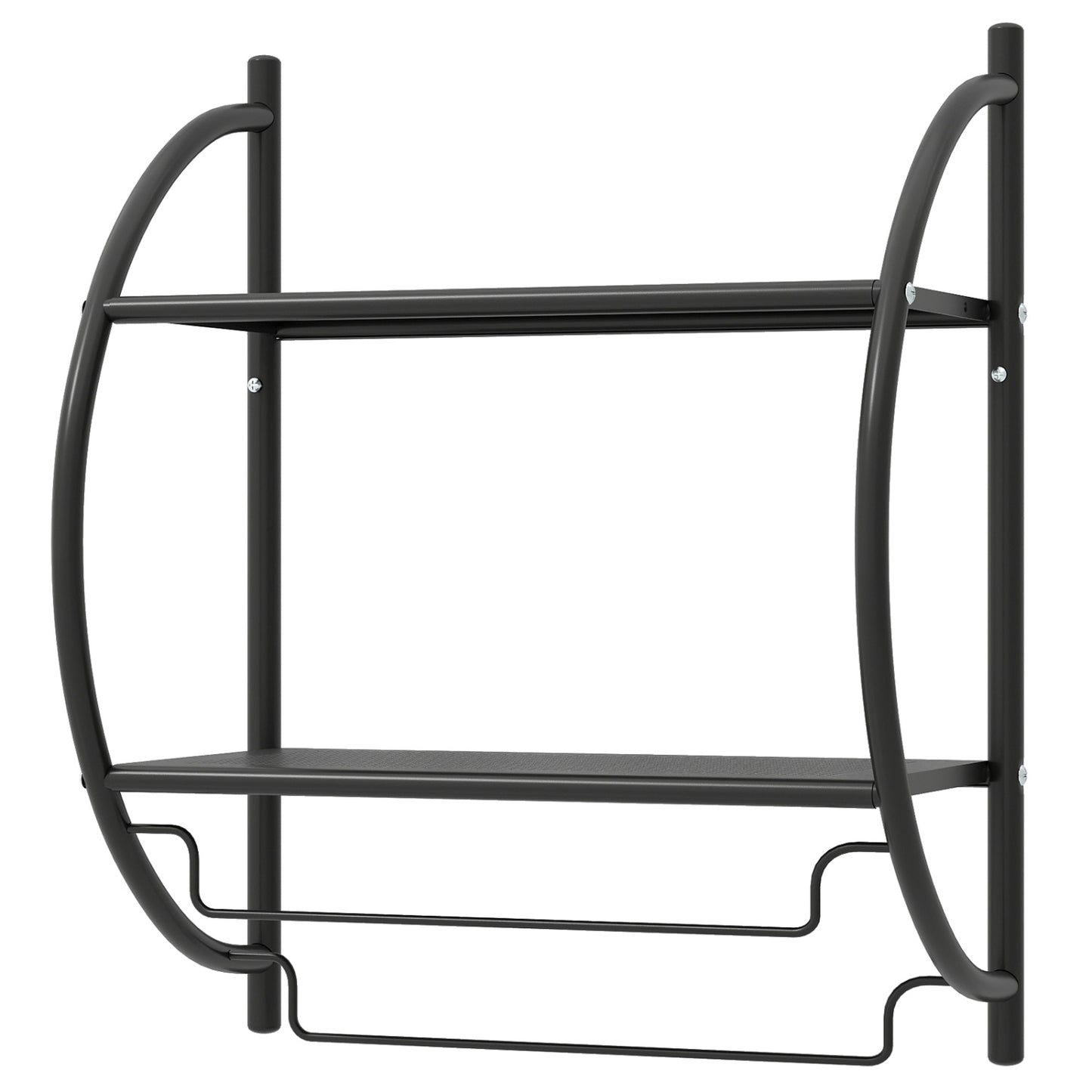 2-Tier Wall Mounted Bathroom Towel Rack with Towel Bars