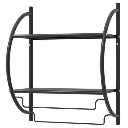 2-Tier Wall Mounted Bathroom Towel Rack with Towel Bars