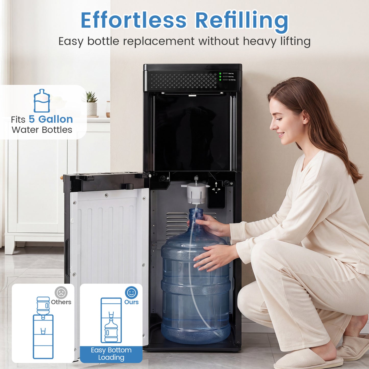 3-in-1 Water Dispenser with Ice Maker - Bottom Loading