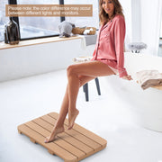 Waterproof HIPS Spa Shower Mat for Bathroom with Non Slip Foot Pads-Brown