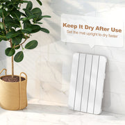 Waterproof HIPS Spa Shower Mat for Bathroom with Non Slip Foot Pads-White