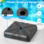 Weighted Offset Umbrella Base with Cross Bracket and Cut-out Handles